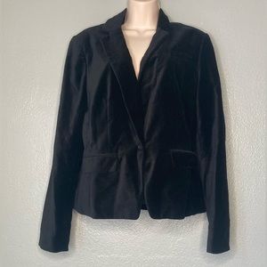 Banana Republic Black Velvet Blazer_Size 12